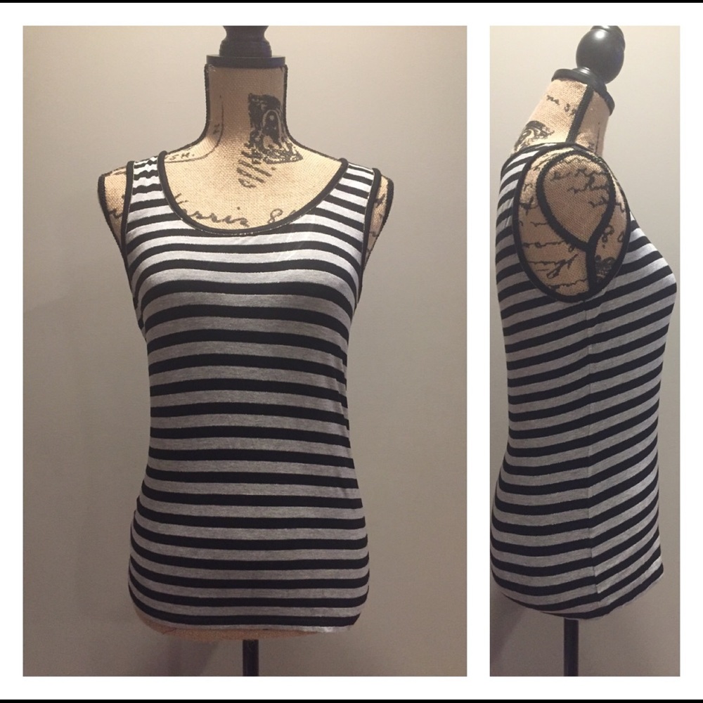 Ann Taylor sz M black and gray with delicate beads